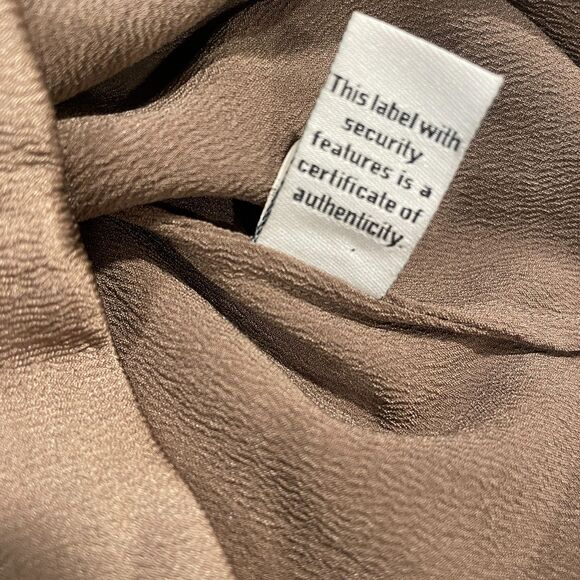 ~ Diane von Furstenberg 4 Raton Stretch Silk Blend Blouse V-neck Bronze Top - Picture 11 of 16